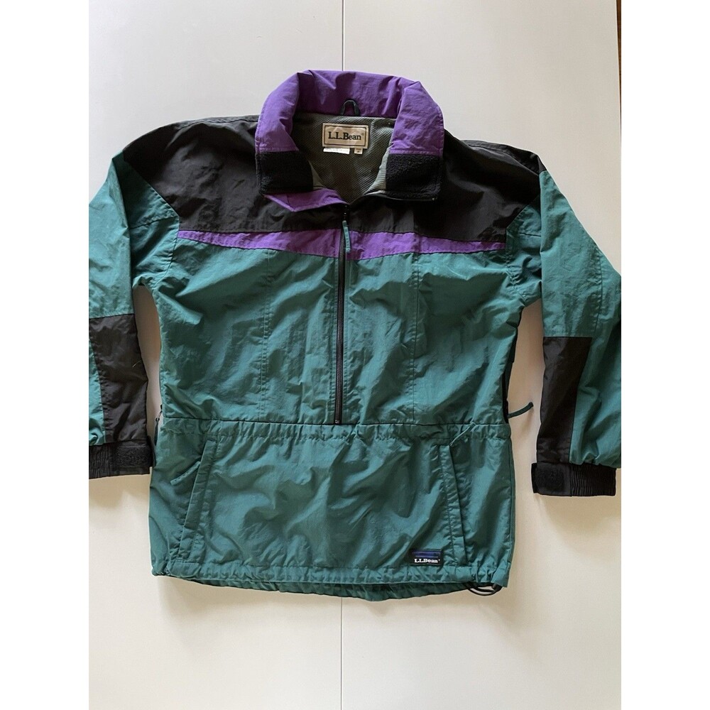 Medium L.L. Bean Vintage 90’s Anorak Color Block Jacket with Hidden Hoodie